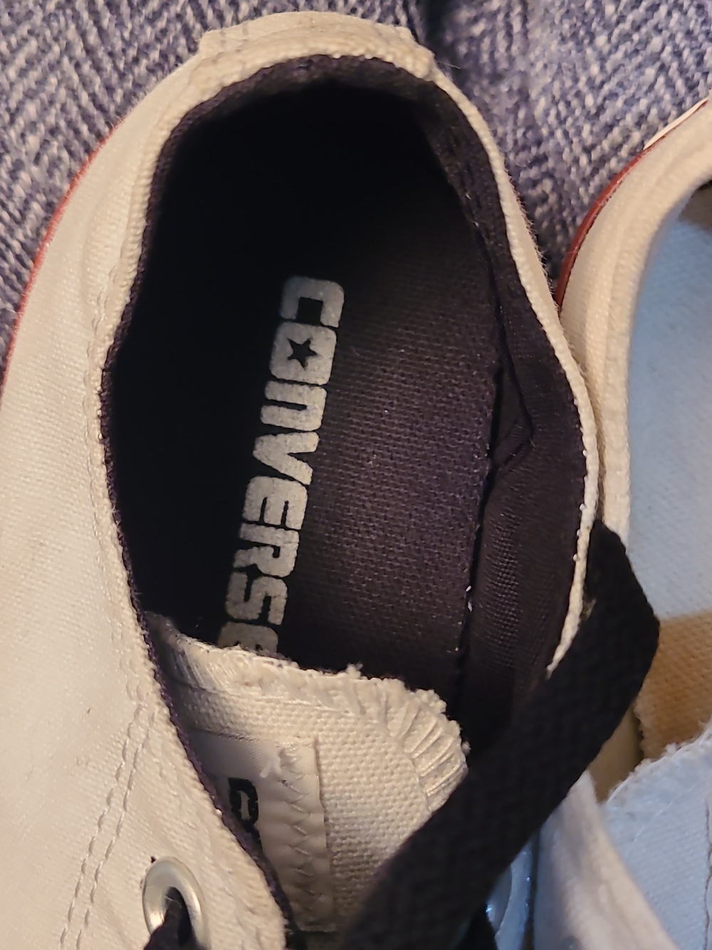 Limited Edition Converse White Low-Top Sneakers Love Hate Graphics Unisex M5 W7 - Picture 8 of 16